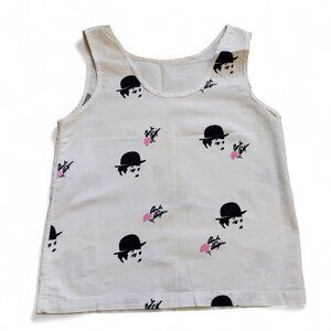 Vintage One-of-a-kind 1960s Handmade Charlie Chaplin Sleeveless Top